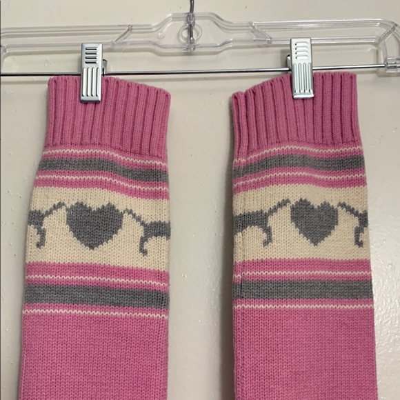 VICTORIA’S SECRET Wool Pink tall knit Mukluk Slipper Boot socks S - Picture 4 of 6